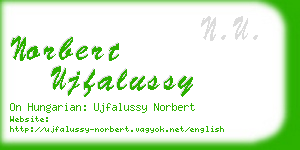 norbert ujfalussy business card